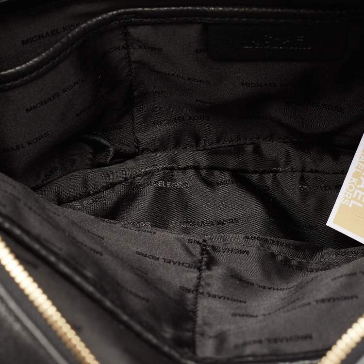 Pre Owned MICHAEL Michael Kors Black Leather Large Lupita Hobo