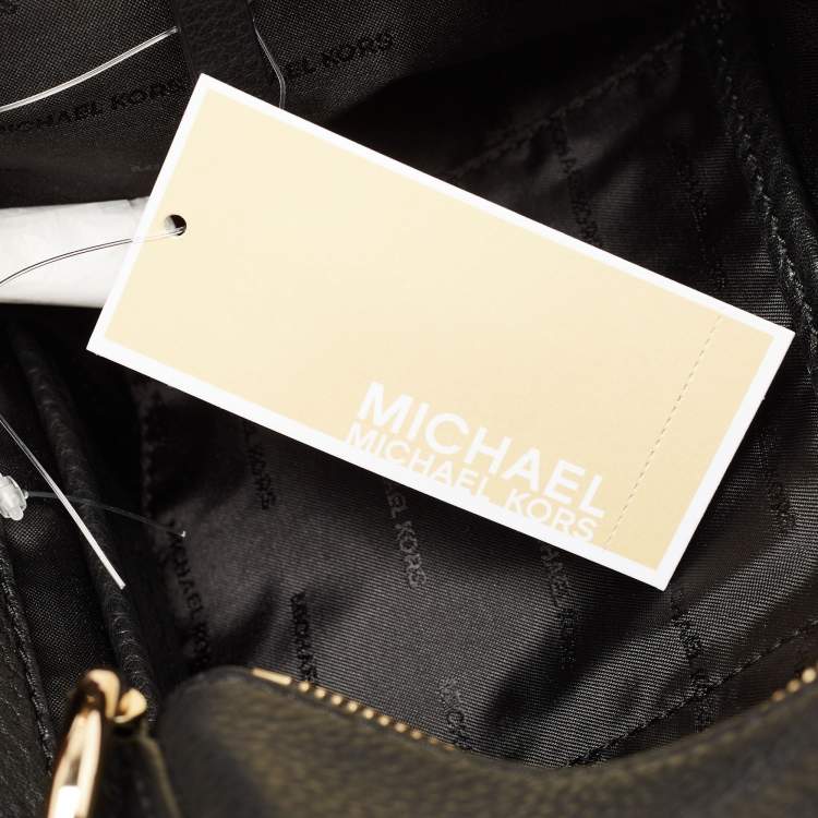 Pre Owned MICHAEL Michael Kors Black Leather Large Lupita Hobo