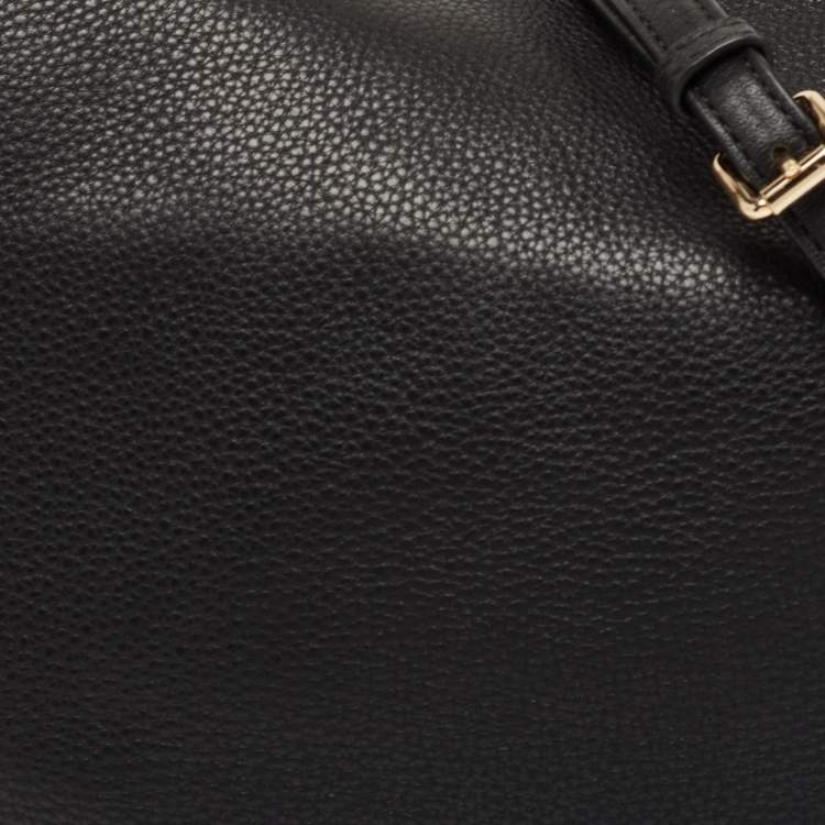 Pre Owned MICHAEL Michael Kors Black Leather Large Lupita Hobo