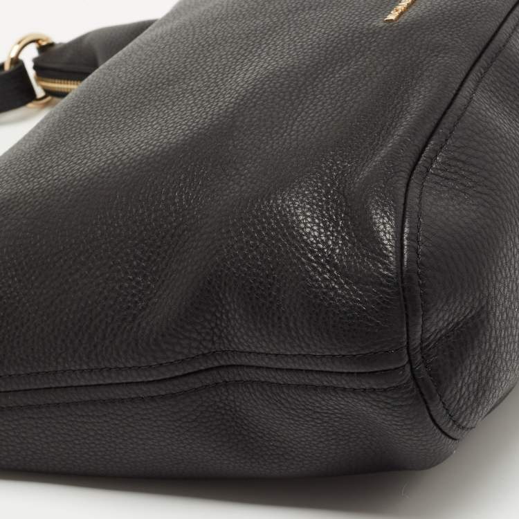 Pre Owned MICHAEL Michael Kors Black Leather Large Lupita Hobo