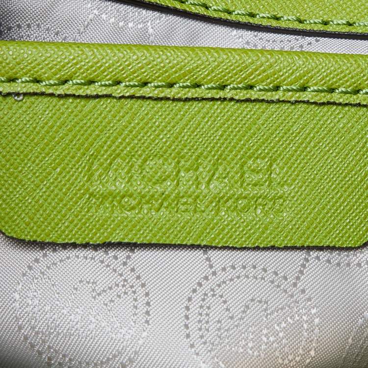 مملوكة مسبقًا MICHAEL Michael Kors Green Leather Large Hamilton North South Tote with Wallet