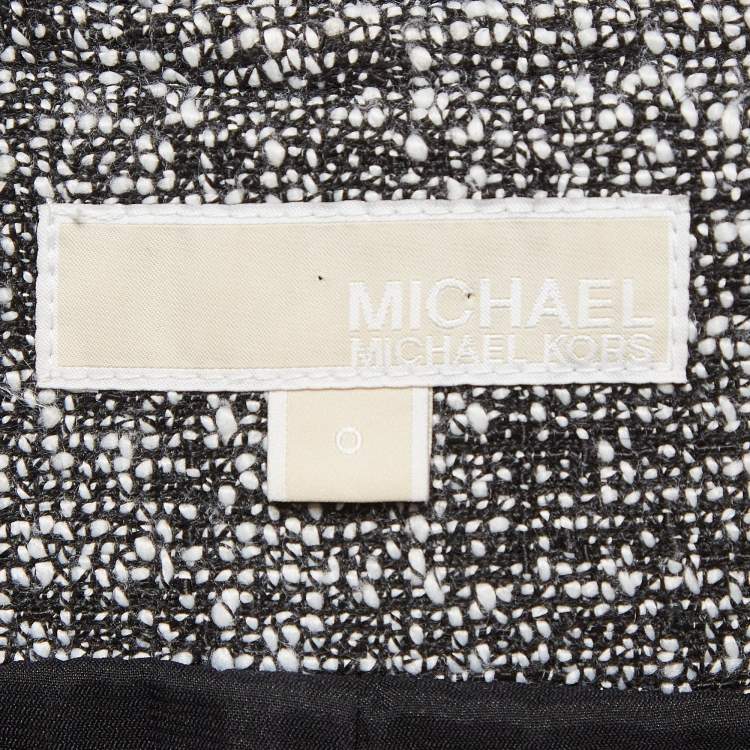 Pre Owned MICHAEL Michael Kors Monochrome Tweed Shift Dress XS