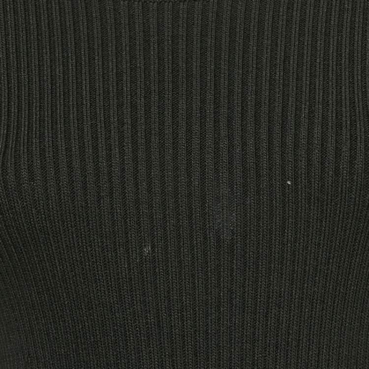 Pre Owned MICHAEL Michael Kors Black Rib Knit Bodycon Dress XS