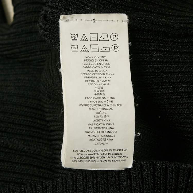 Pre Owned MICHAEL Michael Kors Black Rib Knit Bodycon Dress XS