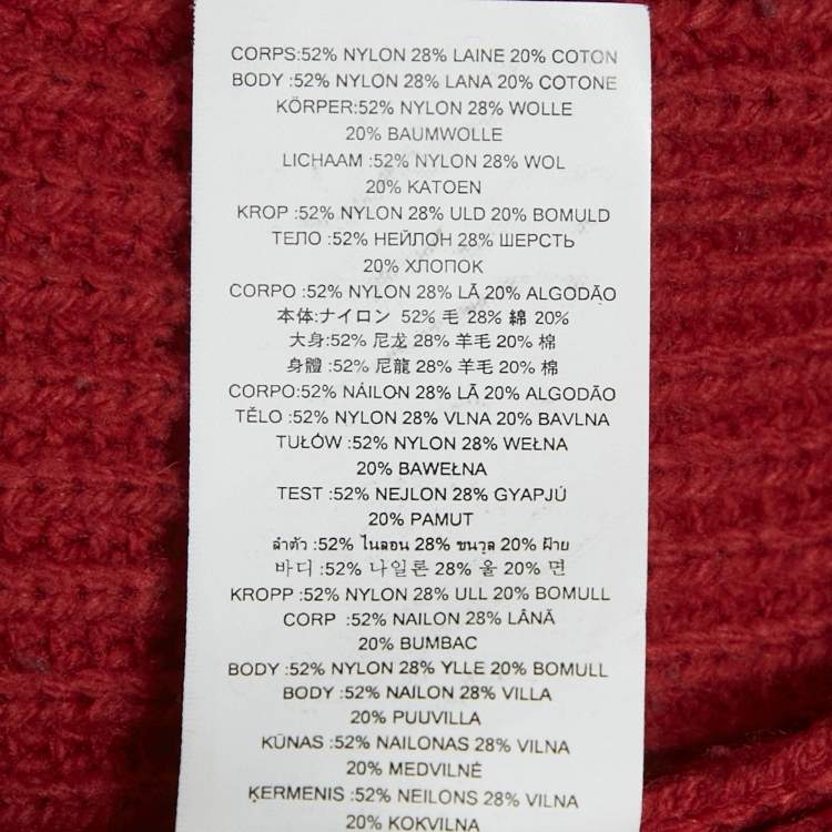 Pre Owned MICHAEL Michael Kors Red Rib Knit Jumper XL