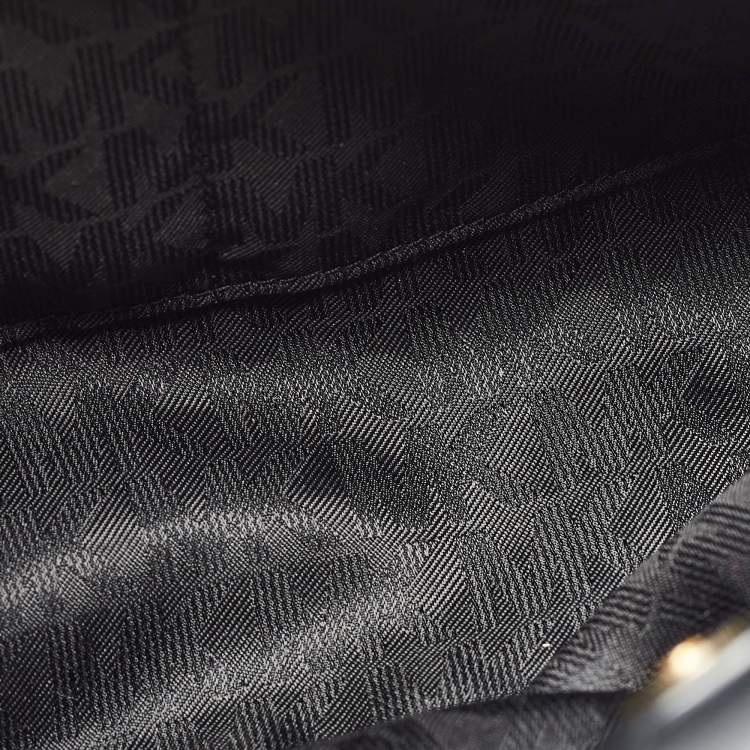 Pre Owned MICHAEL Michael Kors Black Saffiano Leather Portia Top Handle Bag