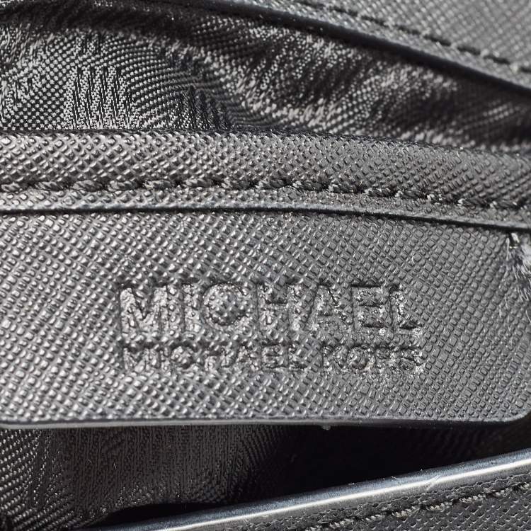 Pre Owned MICHAEL Michael Kors Black Saffiano Leather Portia Top Handle Bag