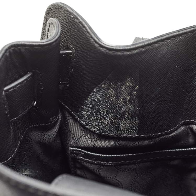 Pre Owned MICHAEL Michael Kors Black Leather Medium Hamilton East West Satchel