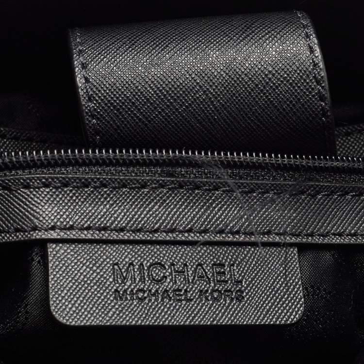 Pre Owned MICHAEL Michael Kors Black Leather Medium Hamilton East West Satchel