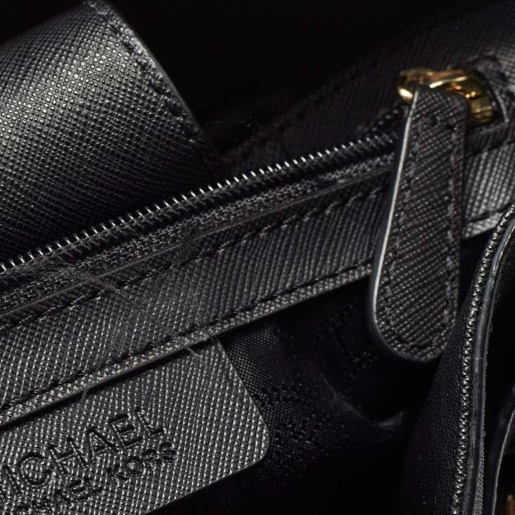 Pre Owned MICHAEL Michael Kors Black Leather Medium Hamilton East West Satchel