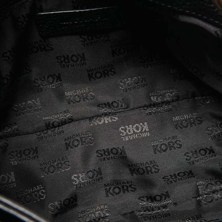 Pre Owned MICHAEL Michael Kors Black Pebbled Leather Chain Shoulder Bag