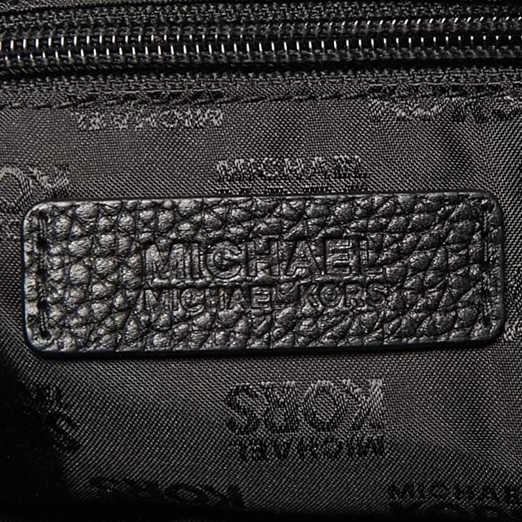 Pre Owned MICHAEL Michael Kors Black Pebbled Leather Chain Shoulder Bag