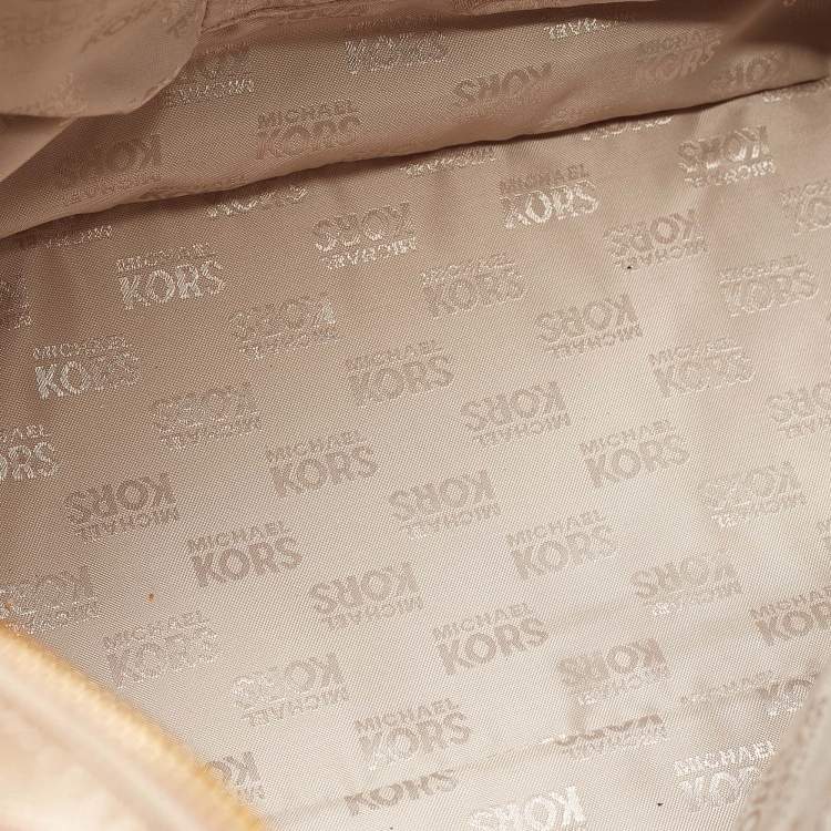 Pre Owned MICHAEL Michael Kors Gold Leather Satchel