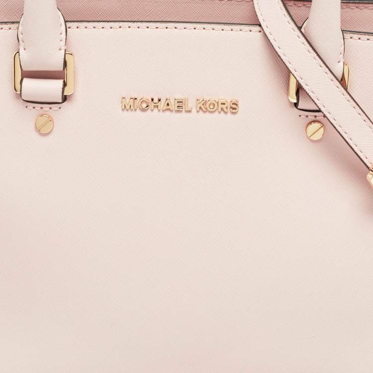 Pre Owned MICHAEL Michael Kors Pink Leather Medium Selma Satchel
