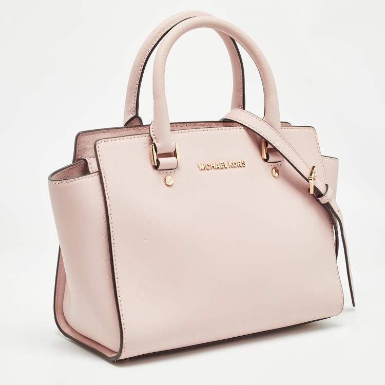 Pre Owned MICHAEL Michael Kors Pink Leather Medium Selma Satchel