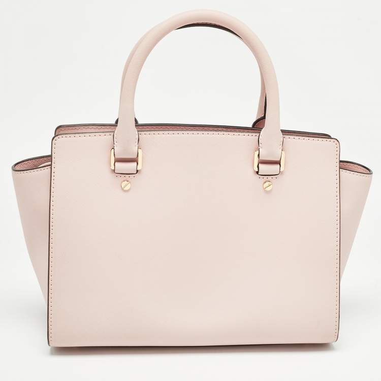 Pre Owned MICHAEL Michael Kors Pink Leather Medium Selma Satchel