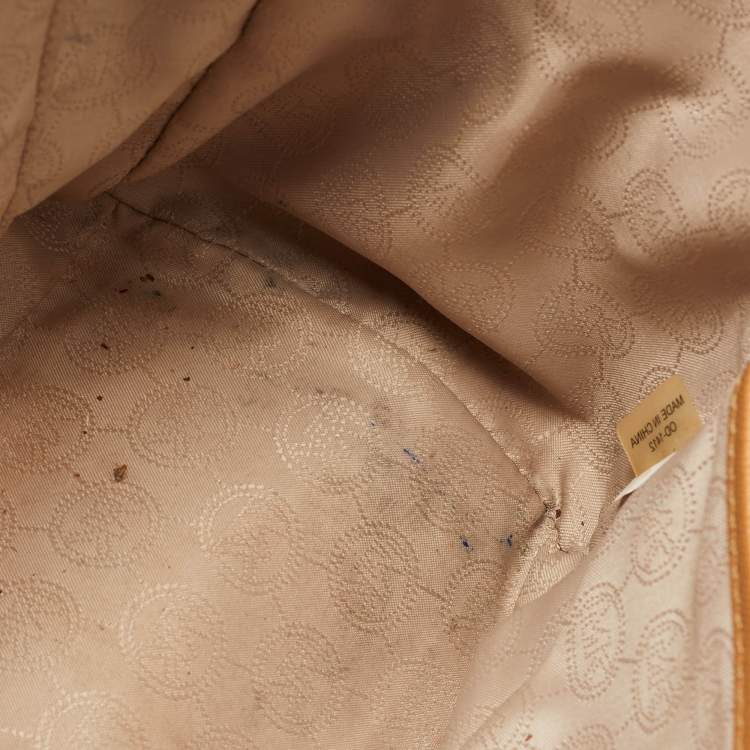 Pre Owned MICHAEL Michael Kors Beige Leather Large Selma Tote