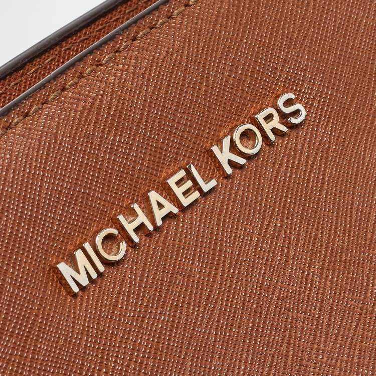 Pre Owned MICHAEL Michael Kors Brown Leather Small Selma Crossbody Bag