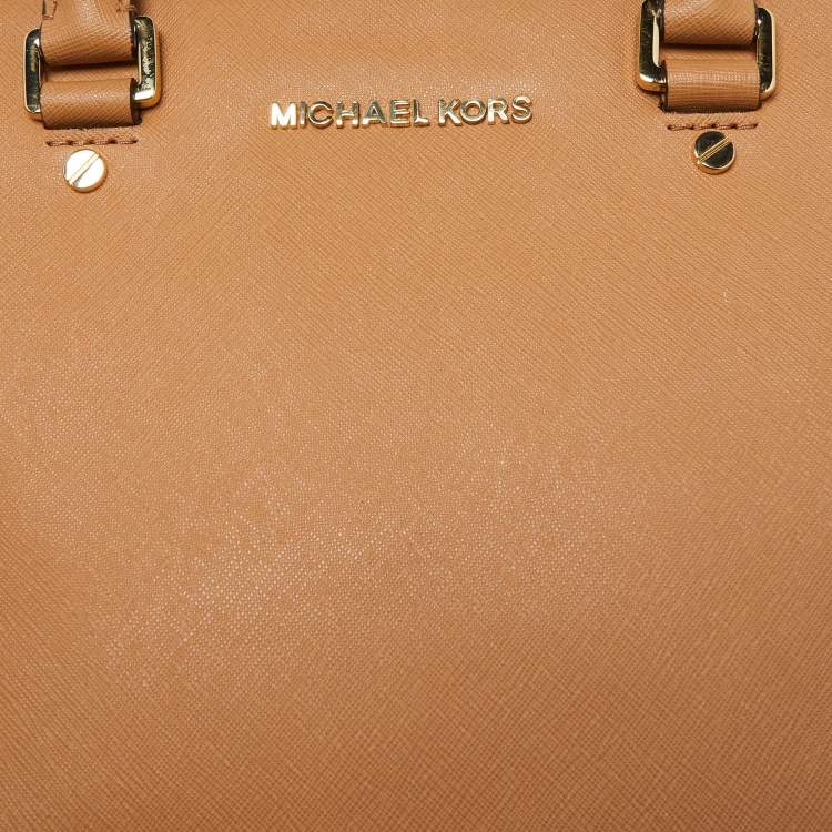 Pre Owned MICHAEL Michael Kors Tan Leather Medium Selma Tote