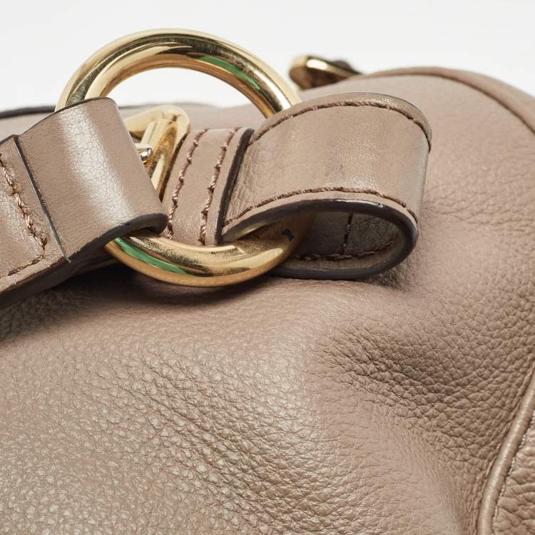Pre Owned MICHAEL Michael Kors Beige Leather Gladstone Satchel