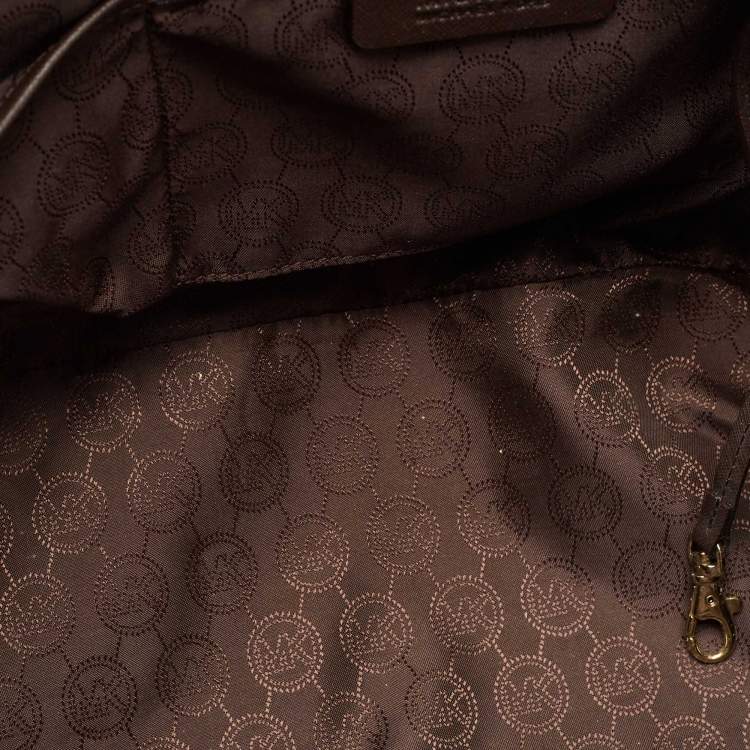 Pre Owned MICHAEL Michael Kors Multicolor Camouflage Leather Large Jet Set Travel Tote