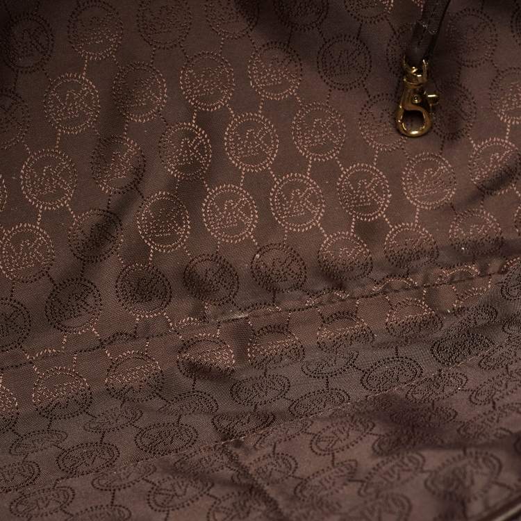 Pre Owned MICHAEL Michael Kors Multicolor Camouflage Leather Large Jet Set Travel Tote