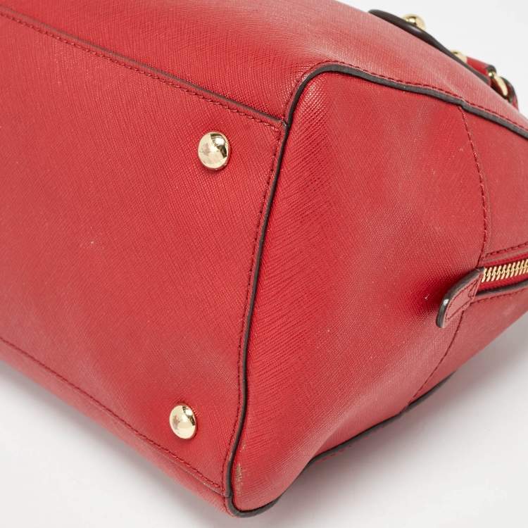 Pre Owned MICHAEL Michael Kors Red Leather Satchel