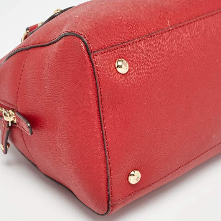 Pre Owned MICHAEL Michael Kors Red Leather Satchel