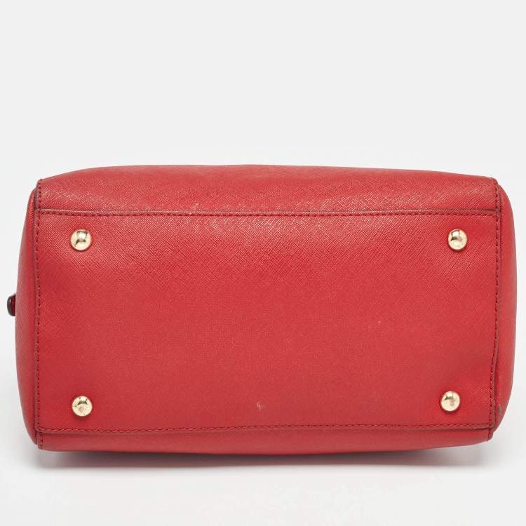 Pre Owned MICHAEL Michael Kors Red Leather Satchel