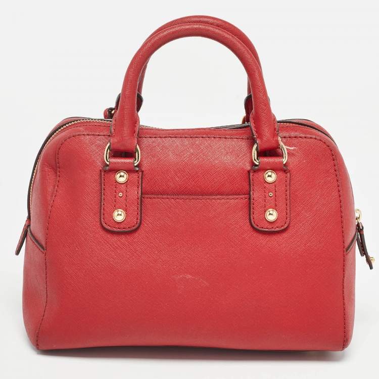 Pre Owned MICHAEL Michael Kors Red Leather Satchel