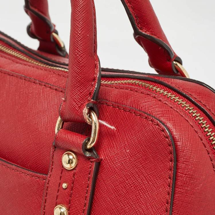 Pre Owned MICHAEL Michael Kors Red Leather Satchel