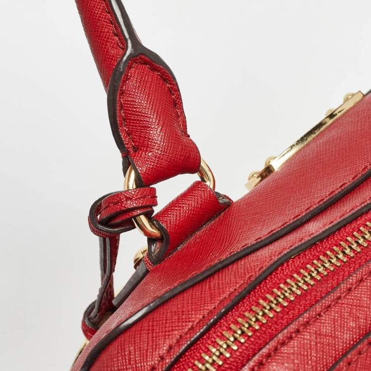 Pre Owned MICHAEL Michael Kors Red Leather Satchel