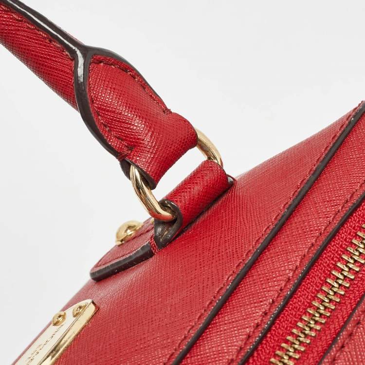 Pre Owned MICHAEL Michael Kors Red Leather Satchel