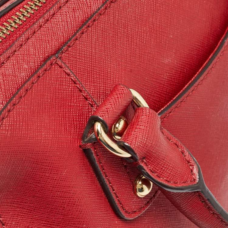 Pre Owned MICHAEL Michael Kors Red Leather Satchel