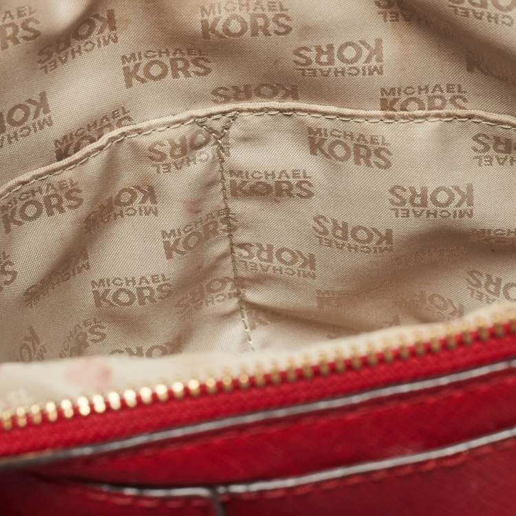 Pre Owned MICHAEL Michael Kors Red Leather Satchel