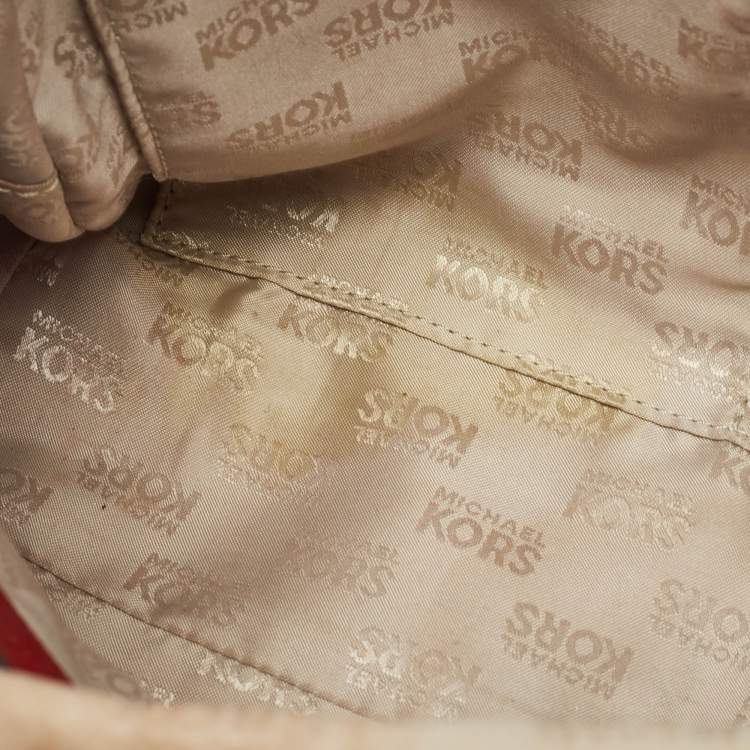 Pre Owned MICHAEL Michael Kors Red Leather Satchel
