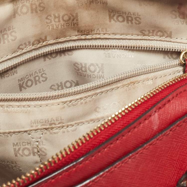 Pre Owned MICHAEL Michael Kors Red Leather Satchel