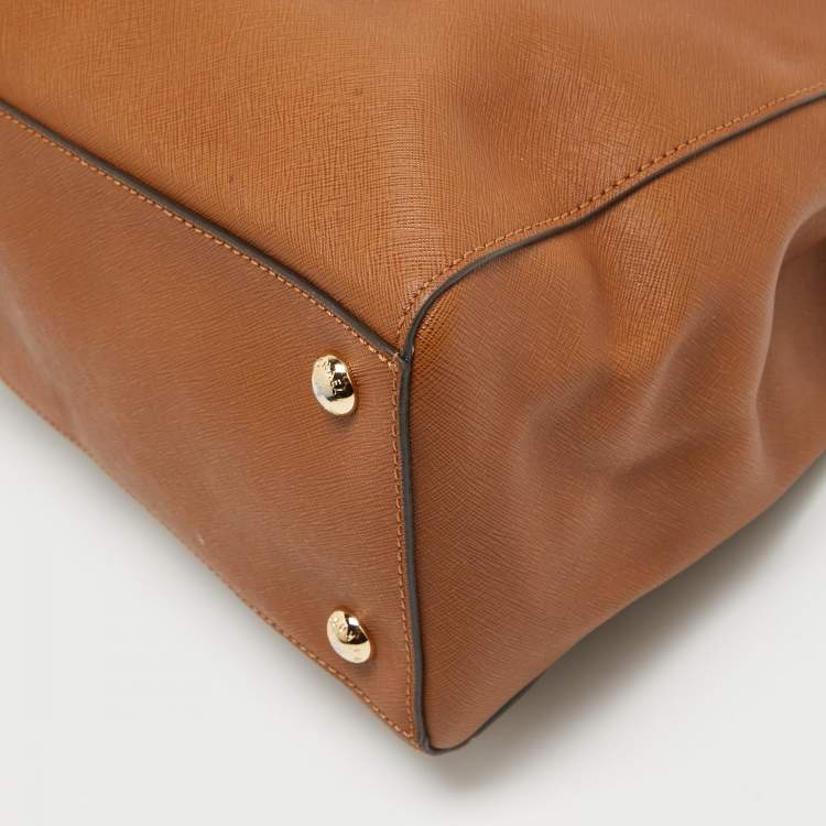 Pre Owned MICHAEL Michael Kors Brown Leather Cynthia Tote