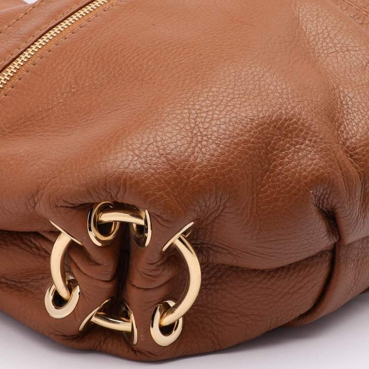 Pre Owned MICHAEL Michael Kors Brown Leather Large Layton Hobo