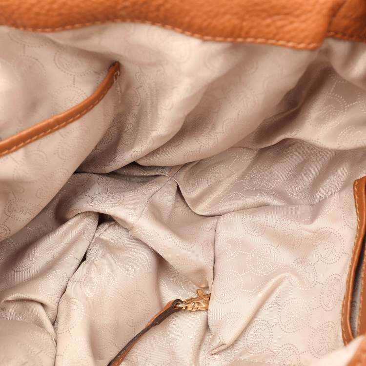 Pre Owned MICHAEL Michael Kors Brown Leather Large Layton Hobo
