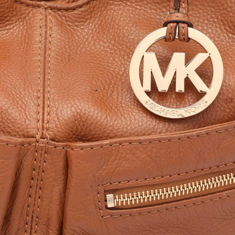 Pre Owned MICHAEL Michael Kors Brown Leather Large Layton Hobo