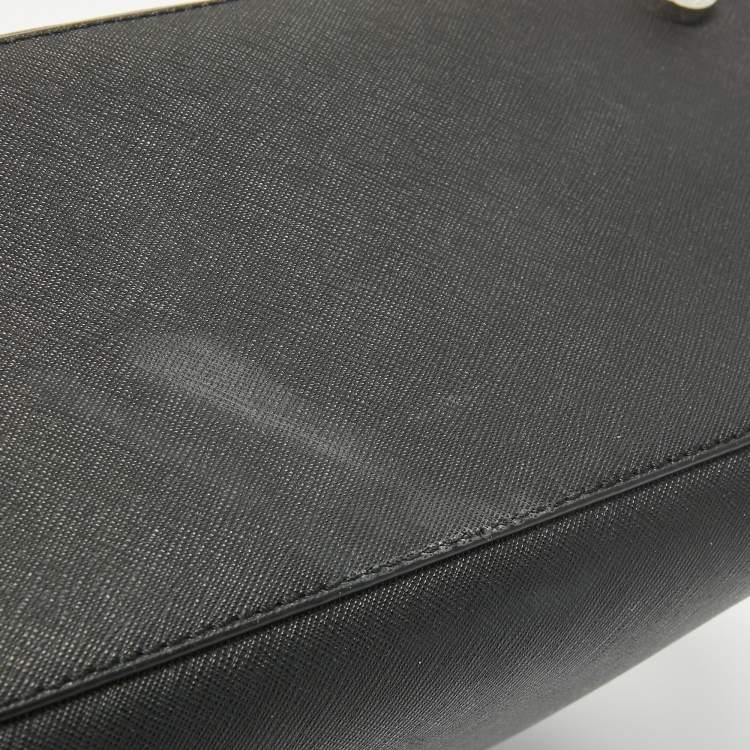 Pre Owned MICHAEL Michael Kors Black Leather Large Selma Satchel