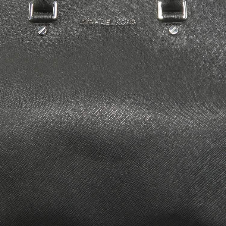 Pre Owned MICHAEL Michael Kors Black Leather Large Selma Satchel