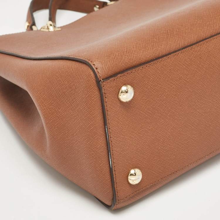 Pre Owned MICHAEL Michael Kors Brown Leather Large Cynthia Tote