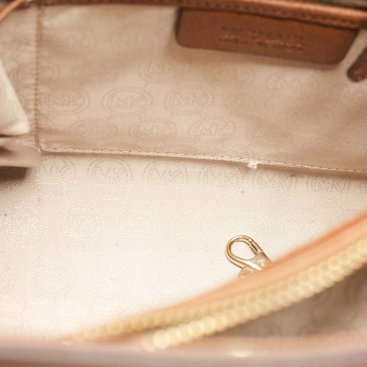 Pre Owned MICHAEL Michael Kors Brown Leather Large Cynthia Tote