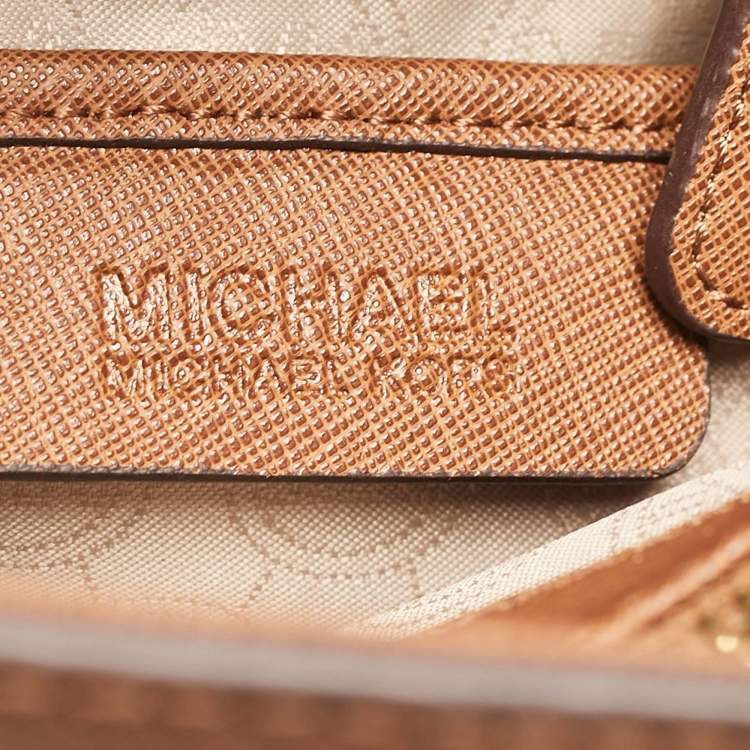Pre Owned MICHAEL Michael Kors Brown Leather Large Cynthia Tote