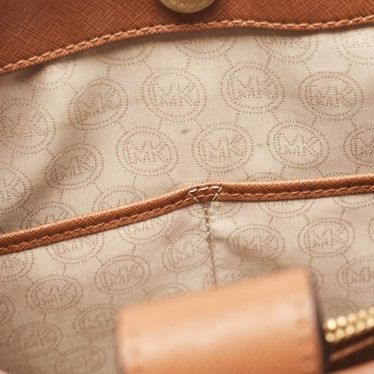 Pre Owned MICHAEL Michael Kors Brown Leather Large Cynthia Tote