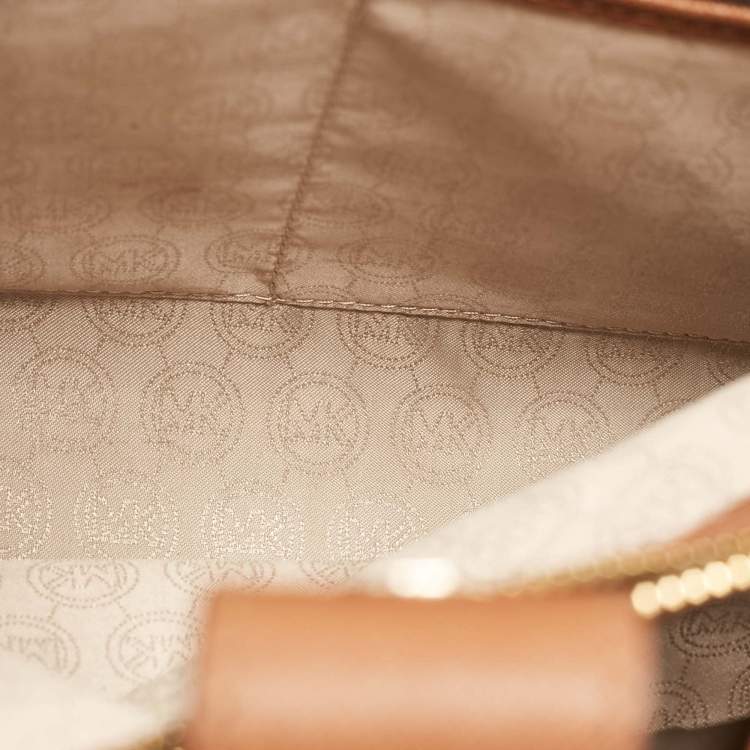 Pre Owned MICHAEL Michael Kors Brown Leather Large Cynthia Tote