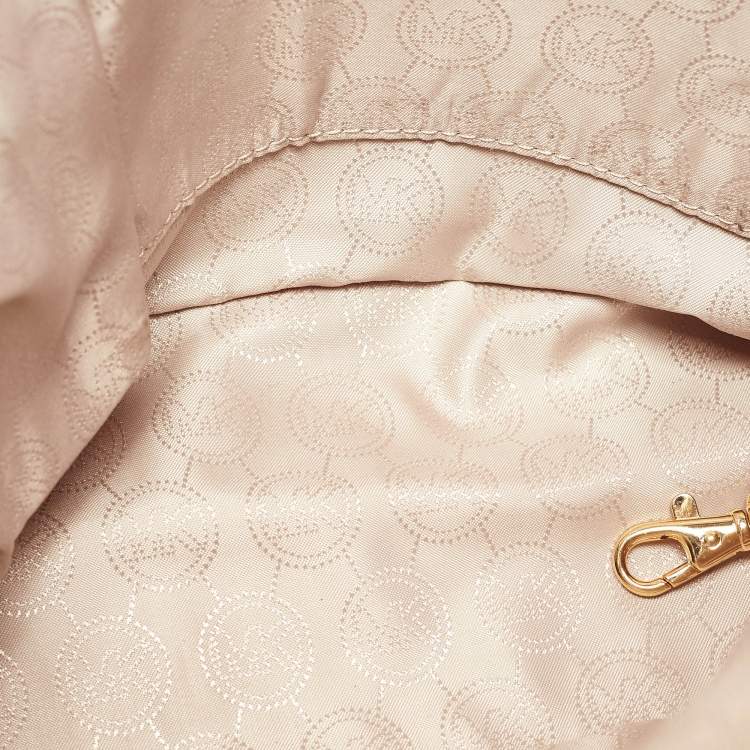 Pre Owned MICHAEL Michael Kors Fuchsia Leather Jet Set Top Zip Tote