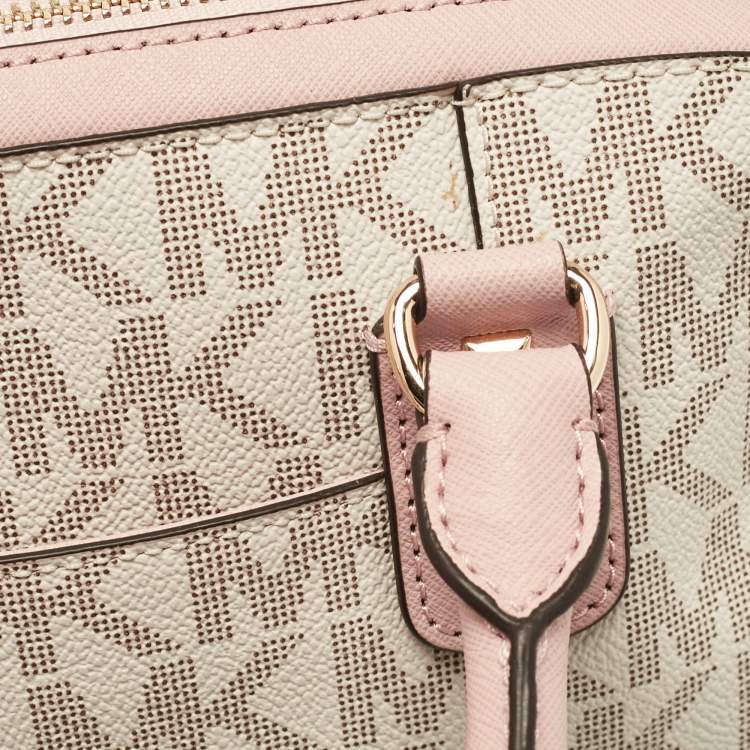 Pre Owned MICHAEL Michael Kors Pink Leather Small Studded Sandrine Satchel
